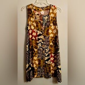 Fall Peatchwork Long Cotton Button Up Vest